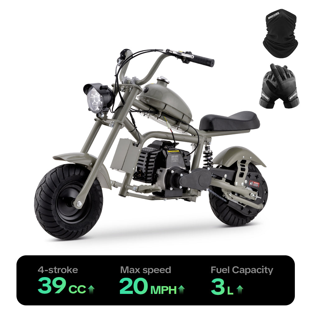 HoverHearts DB4S006 Mini Dirt Bike 39CC 4-Stroke Gas Bike EPA Approved