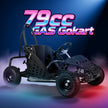 HoverHearts 79cc 1-Seater Gasoline Go-Kart, 4-Stroke 2.5HP, 13