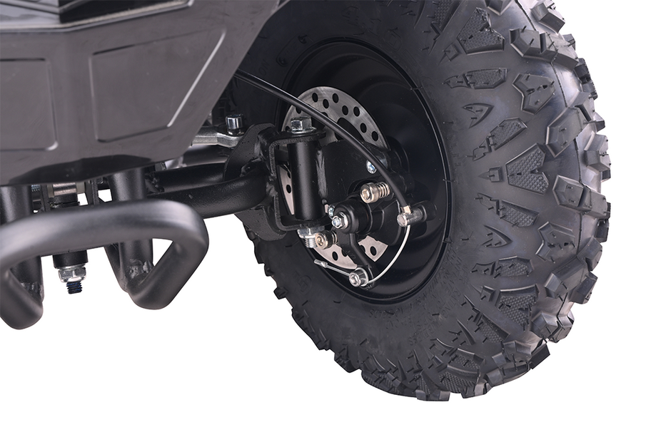 Gas-Power ATV/Quad for Age 6+, 40cc 4-Stroke Gas Powered Mini Motorcycle Speeds up to 15.5 MPH for Off-Road with Storage Box,Suspension, Disc Brake, 165 LBS Capacity