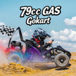HoverHearts 79cc 1-Seater Gasoline Go-Kart, 4-Stroke 2.5HP, 13