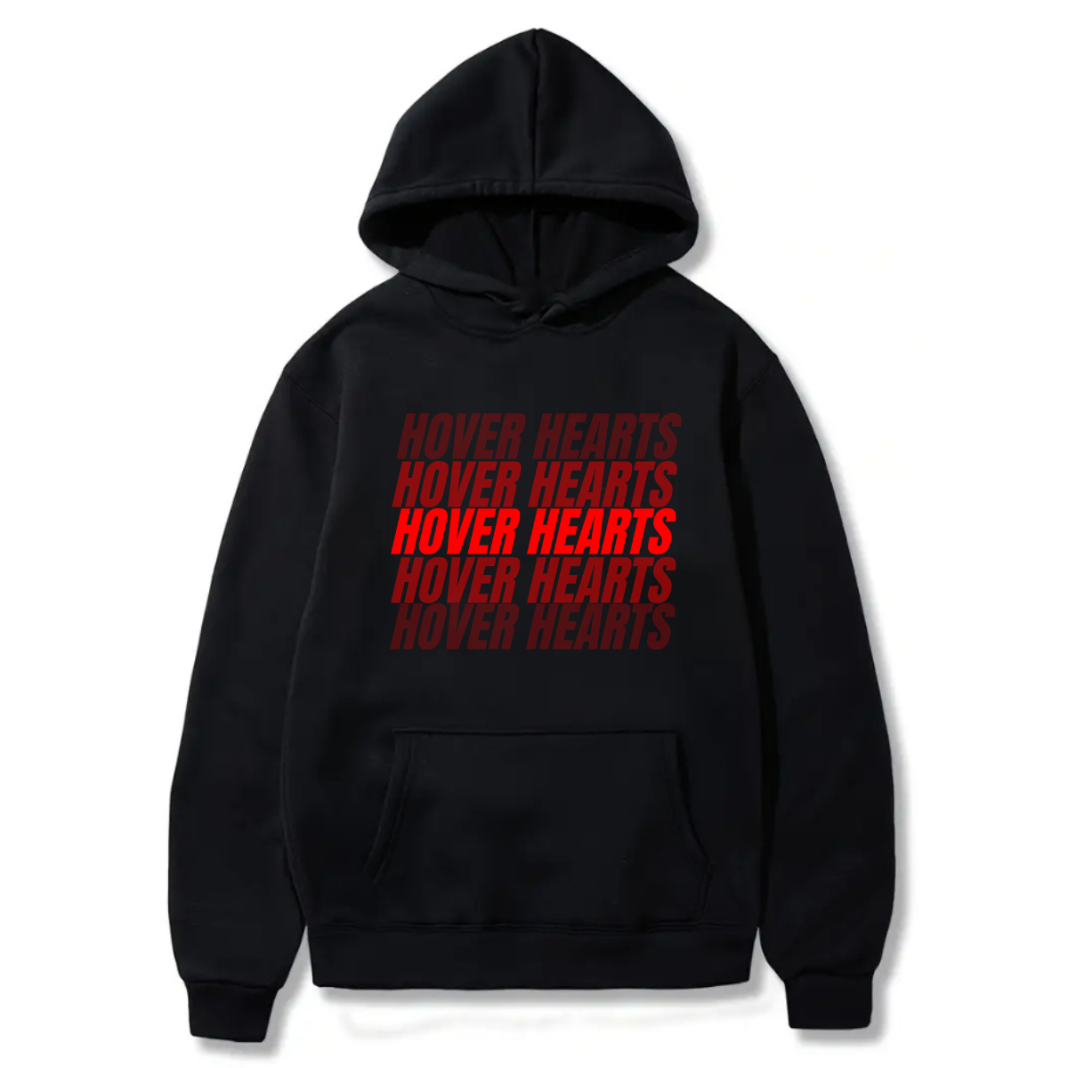 Hover Hearts Hoodie 100% Cotton, Solid Color Kangaroo Pocket Hoodie
