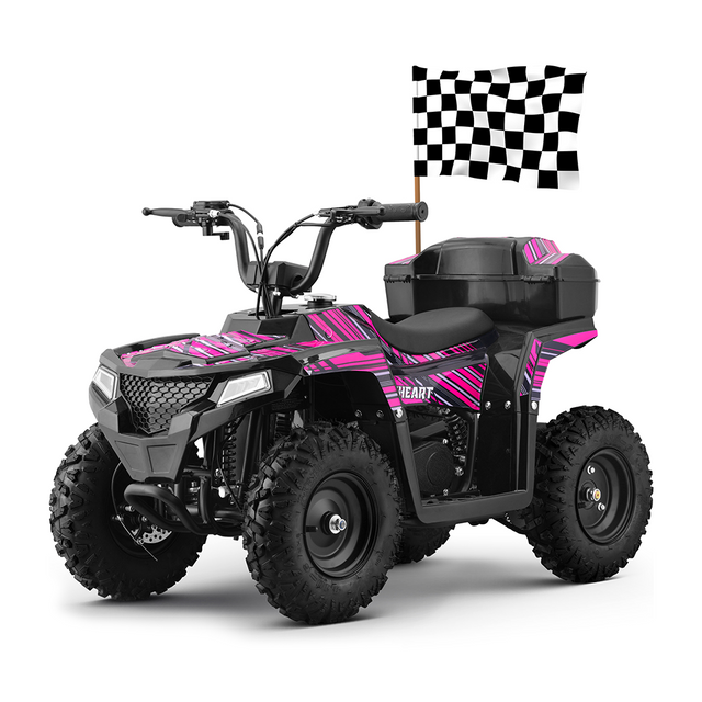 Gas-Power ATV/Quad for Age 6+, 40cc 4-Stroke Gas Powered Mini Motorcycle Speeds up to 15.5 MPH for Off-Road with Storage Box,Suspension, Disc Brake, 165 LBS Capacity