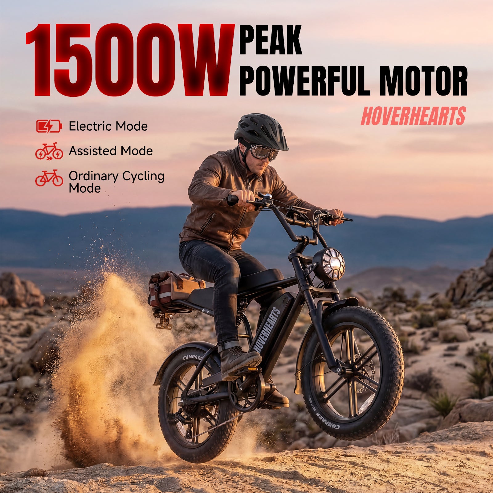 HoverHearts Eb-1 Electric Bike 7-Speed Transmission Top Speed 25MPH