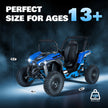 HoverHearts UTV 1000W 48V Battery Go-Kart, X-Large Steel Frame, Off-Road Tire, Full Suspension, Adjustable Speed, Electric 4 Wheeler with Parental Lock