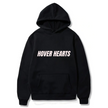 Hover Hearts Hoodie 100% Cotton, Solid Color Kangaroo Pocket Hoodie