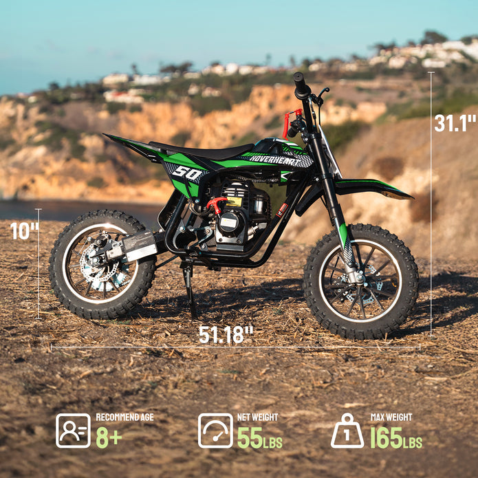 HoverHearts DB4S004 Gas Dirt Bike 4-Stroke Gas Bike No Oil Mix Required