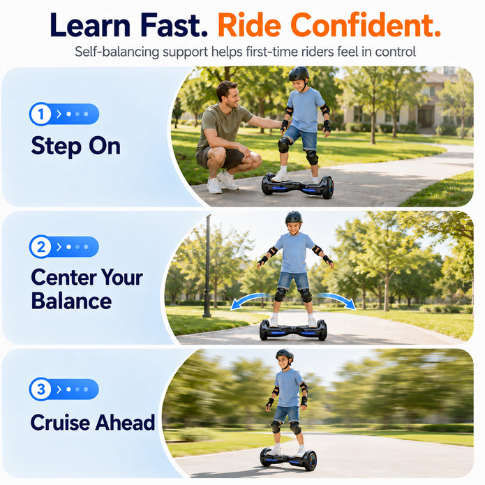 Hoverstar Hoverboard for Kids 7-12, Bluetooth & LED Lights