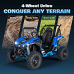 HoverHearts UTV 1000W 48V Battery Go-Kart, X-Large Steel Frame, Off-Road Tire, Full Suspension, Adjustable Speed, Electric 4 Wheeler with Parental Lock