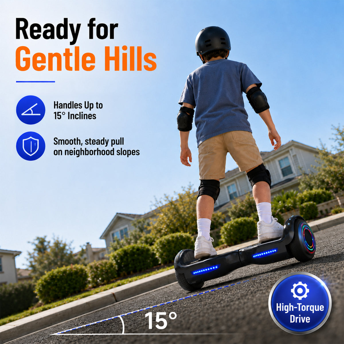 Hoverstar Hoverboard for Kids 7-12, Bluetooth & LED Lights