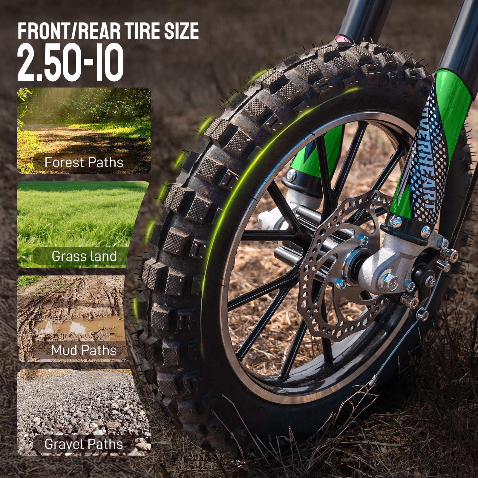 HoverHearts DB4S004 Gas Dirt Bike 4-Stroke Gas Bike No Oil Mix Required