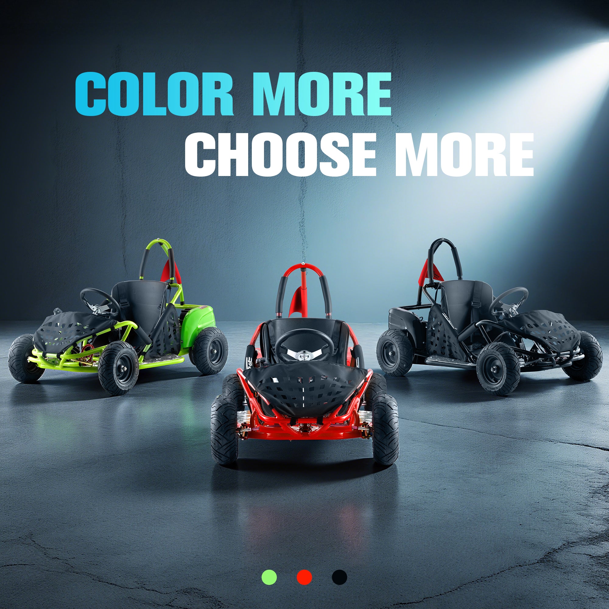 HoverHearts Electric Go Kart Parental Speed Control Top Speed 20 Mph