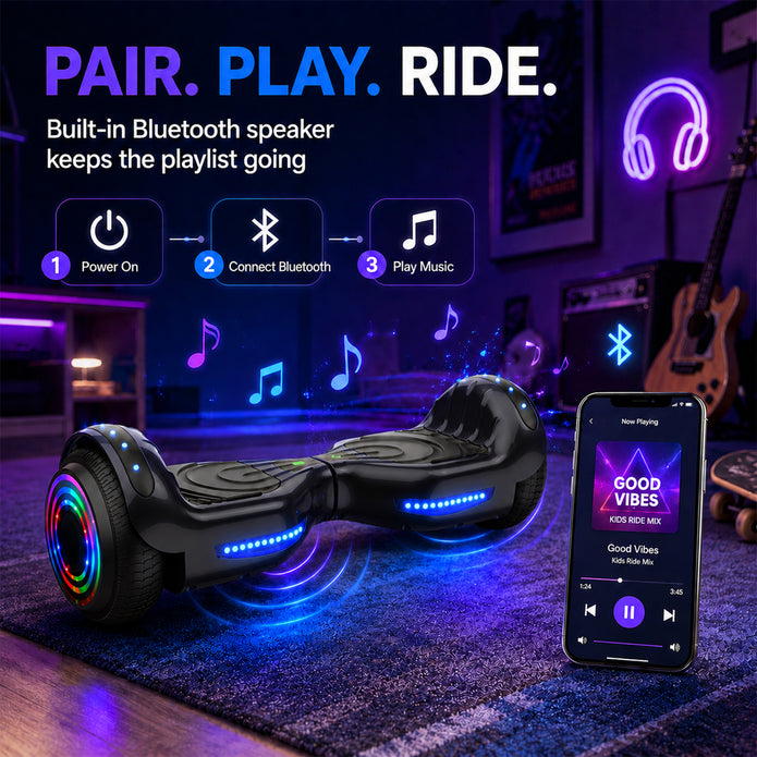 Hoverstar Hoverboard for Kids 7-12, Bluetooth & LED Lights