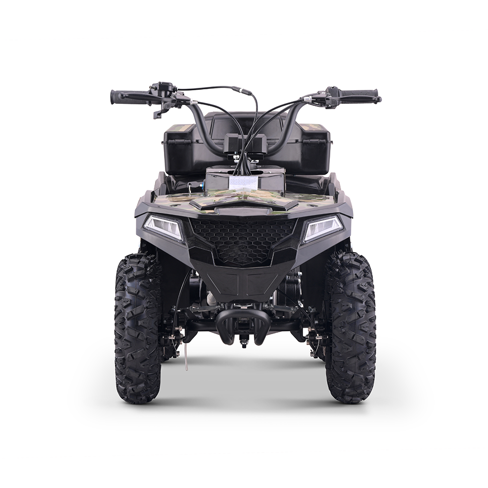 Gas-Power ATV/Quad for Age 6+, 40cc 4-Stroke Gas Powered Mini Motorcycle Speeds up to 15.5 MPH for Off-Road with Storage Box,Suspension, Disc Brake, 165 LBS Capacity