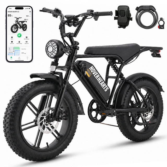 HoverHearts EB-1 Electric Bike 7-Speed Transmission Top Speed 28MPH