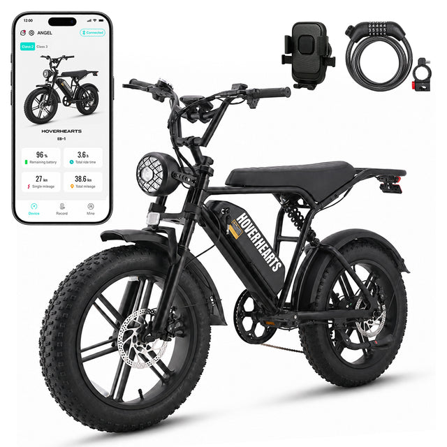 HoverHearts Eb-1 Electric Bike 7-Speed Transmission Top Speed 28MPH - HoverHearts