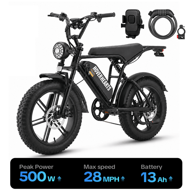 HoverHearts Eb-1 Electric Bike 7-Speed Transmission Top Speed 28MPH - HoverHearts