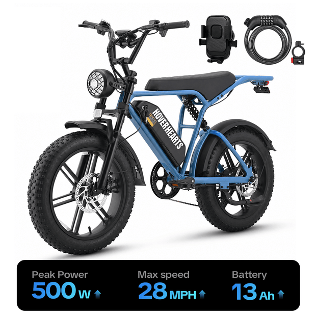 HoverHearts Eb-1 Electric Bike 7-Speed Transmission Top Speed 28MPH - HoverHearts