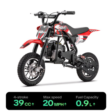HoverHearts DB4S001 Mini Dirt Bike 4-Stroke Gas Bike Up to 20Mph, EPA Approved