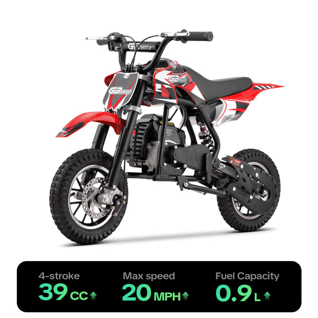 HoverHearts DB4S001 Mini Dirt Bike 4-Stroke Gas Bike Up to 20Mph, EPA Approved