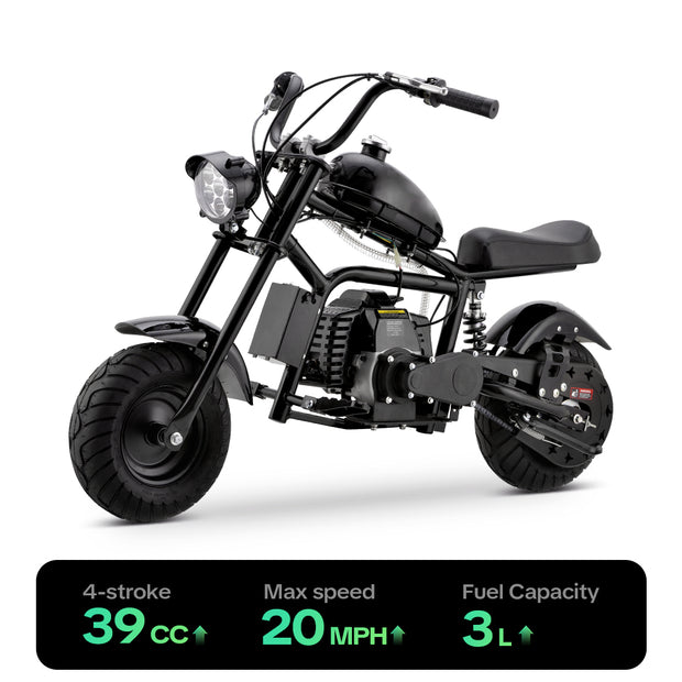 HoverHearts DB4S006 Mini Dirt Bike 39CC 4-Stroke Gas Bike EPA Approved