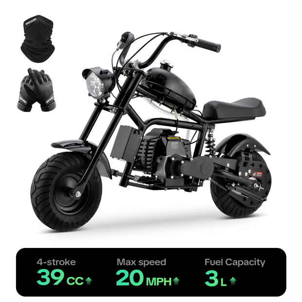 HoverHearts DB4S006 Mini Dirt Bike 39CC 4-Stroke Gas Bike EPA Approved