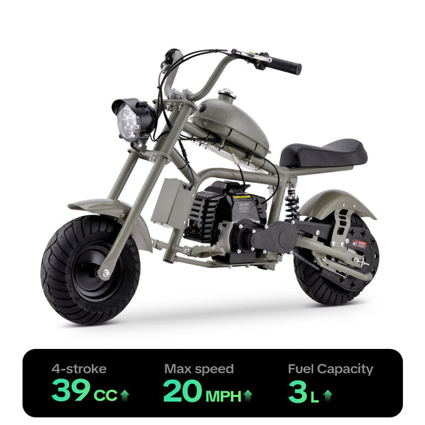 HoverHearts DB4S006 Mini Dirt Bike 39CC 4-Stroke Gas Bike EPA Approved