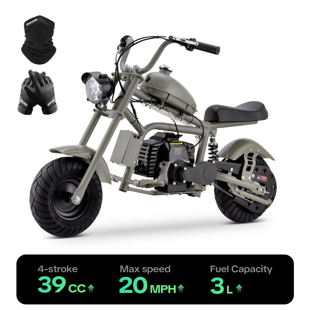 HoverHearts DB4S006 Mini Dirt Bike 39CC 4-Stroke Gas Bike EPA Approved