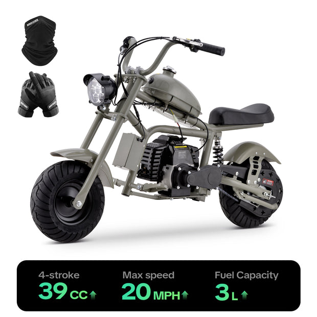 HoverHearts DB4S006 Mini Dirt Bike 39CC 4-Stroke Gas Bike EPA Approved