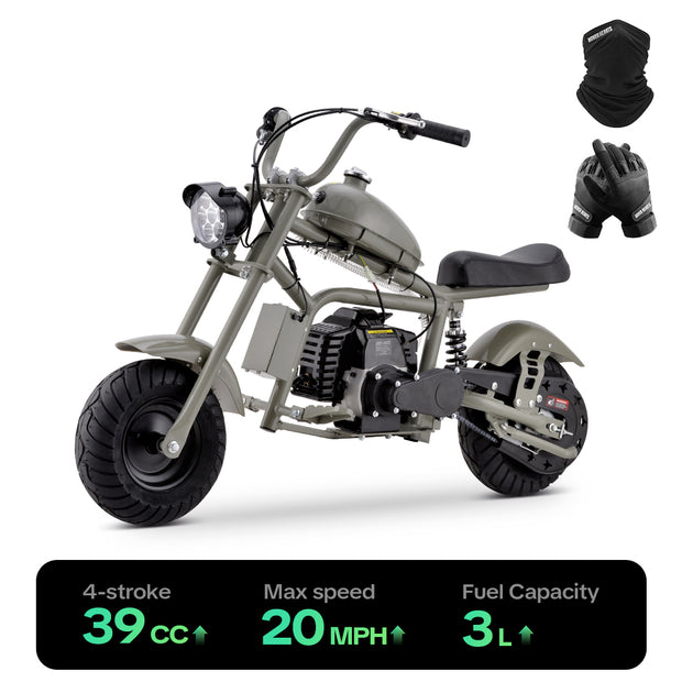 HoverHearts DB4S006 Mini Dirt Bike 39CC 4-Stroke Gas Bike EPA Approved