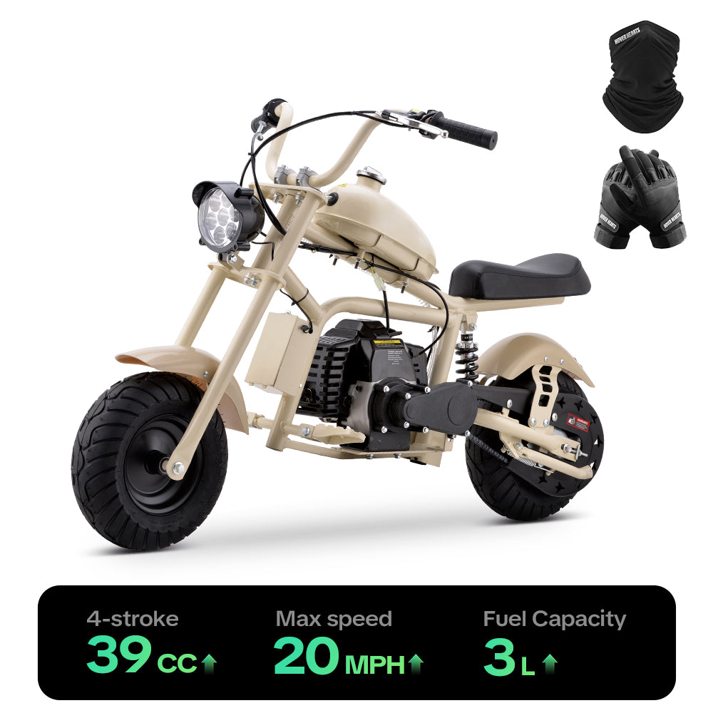 HoverHearts DB4S006 Mini Dirt Bike 39CC 4-Stroke Gas Bike EPA Approved
