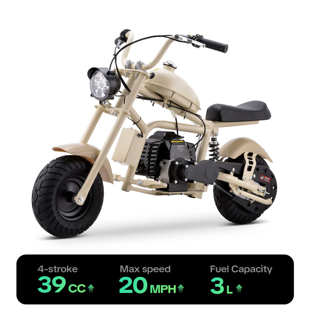HoverHearts DB4S006 Mini Dirt Bike 39CC 4-Stroke Gas Bike EPA Approved