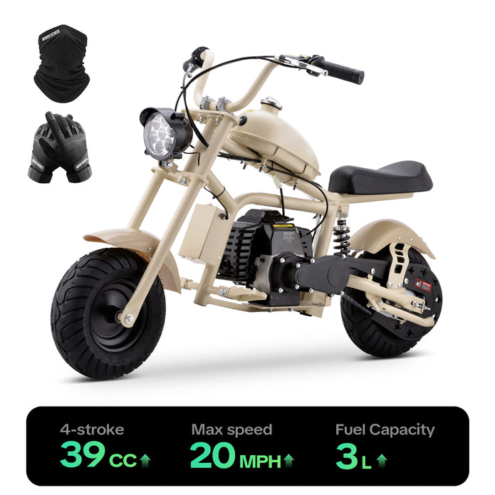 HoverHearts DB4S006 Mini Dirt Bike 39CC 4-Stroke Gas Bike EPA Approved