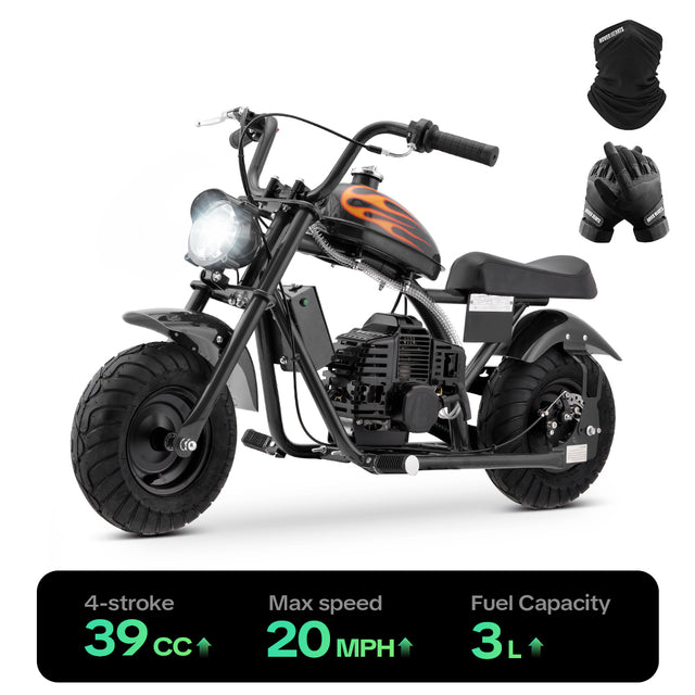 HoverHearts DB4S002 Mini Dirt Bike 39CC 4-Stroke Gas Bike EPA Approved
