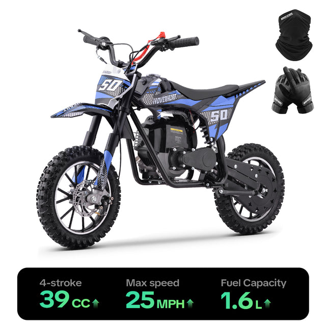 HoverHearts DB4S004 Gas Dirt Bike 4-Stroke Gas Bike No Oil Mix Required
