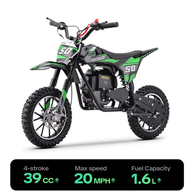 HoverHearts DB4S004 Gas Dirt Bike 4-Stroke Gas Bike No Oil Mix Required