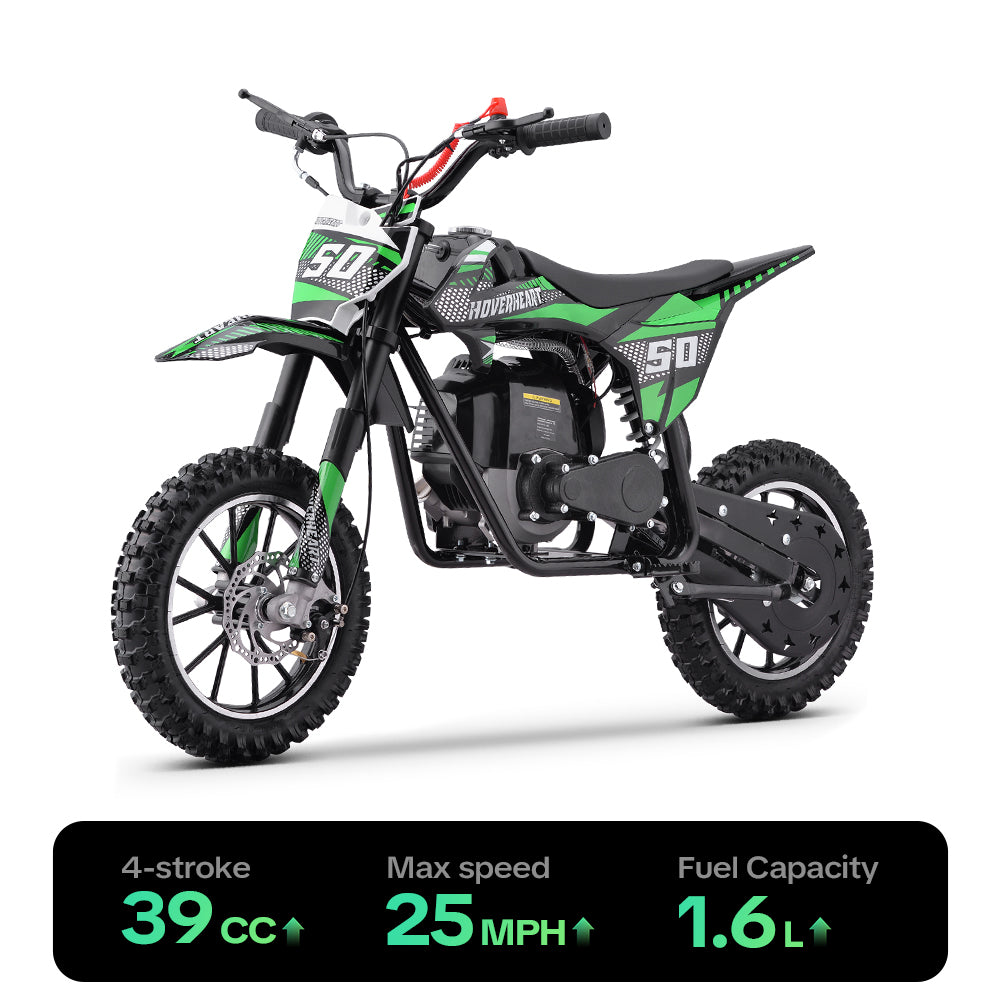 HoverHearts DB4S004 Gas Dirt Bike 4-Stroke Gas Bike No Oil Mix Required