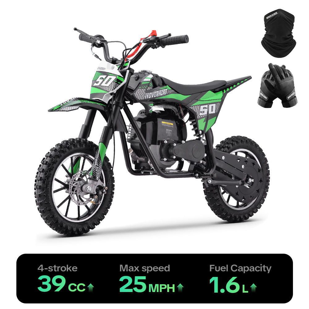 HoverHearts DB4S004 Gas Dirt Bike 4-Stroke Gas Bike No Oil Mix Required