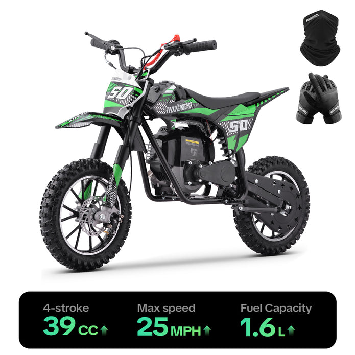 HoverHearts DB4S004 Gas Dirt Bike 4-Stroke Gas Bike No Oil Mix Required