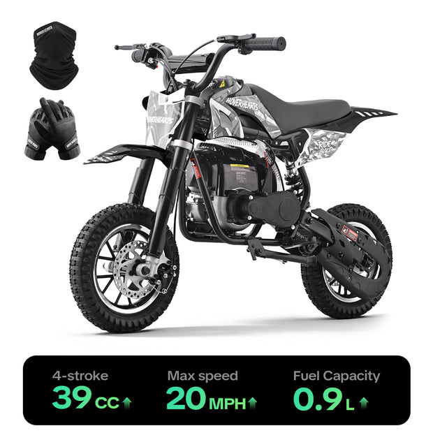HoverHearts DB4S001 Mini Dirt Bike 4-Stroke Gas Bike Up to 20Mph, EPA Approved