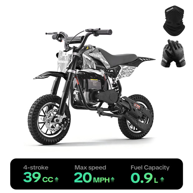 HoverHearts DB4S001 Mini Dirt Bike 4-Stroke Gas Bike Up to 20Mph, EPA Approved