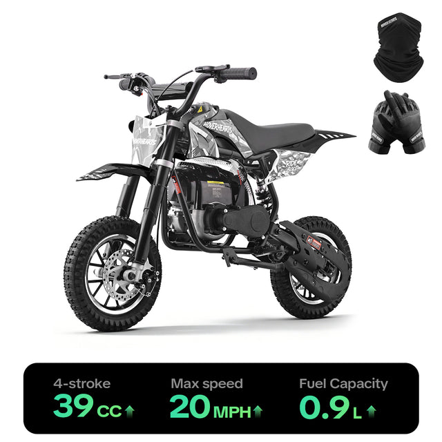 HoverHearts DB4S001 Mini Dirt Bike 4-Stroke Gas Bike Up to 20Mph, EPA Approved