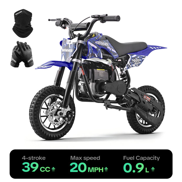 HoverHearts DB4S001 Mini Dirt Bike 4-Stroke Gas Bike Up to 20Mph, EPA Approved