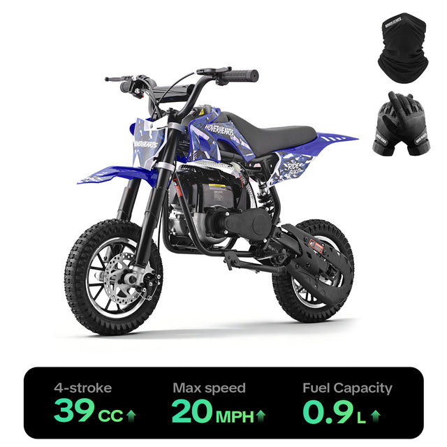 HoverHearts DB4S001 Mini Dirt Bike 4-Stroke Gas Bike Up to 20Mph, EPA Approved