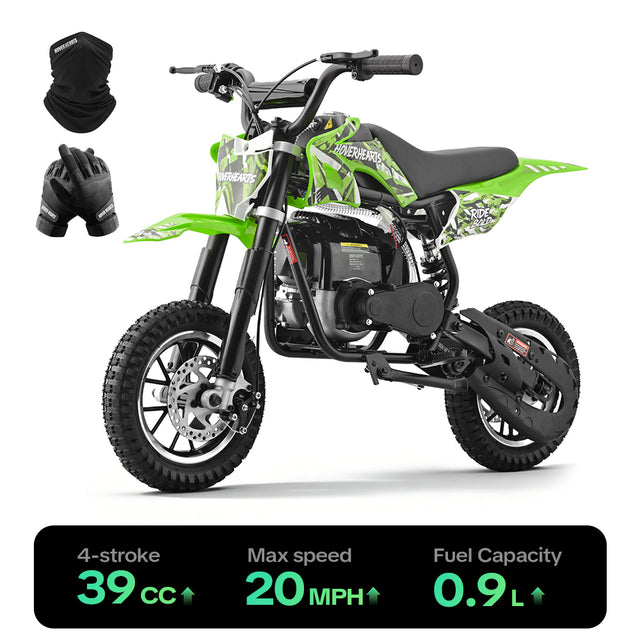 HoverHearts DB4S001 Mini Dirt Bike 4-Stroke Gas Bike Up to 20Mph, EPA Approved
