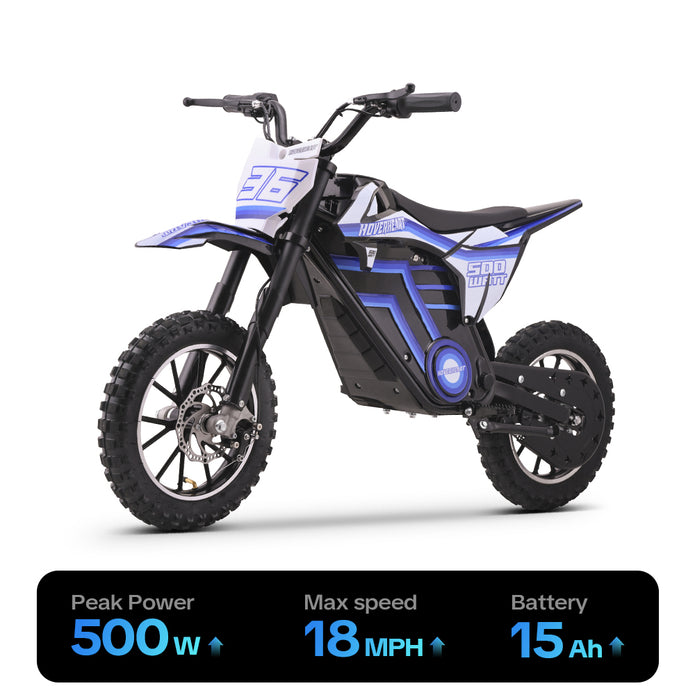 HoverHearts DZ008 Electric Dirt Bike 18 MPH (Max Speed) E-Bike Max Load 165 LBS