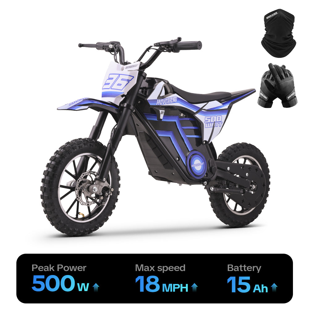 HoverHearts DZ008 Electric Dirt Bike 18 MPH (Max Speed) E-Bike Max Load 165 LBS