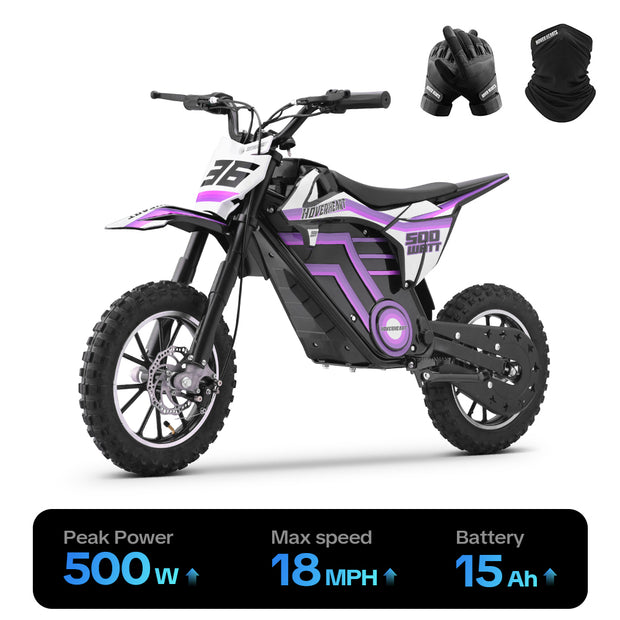HoverHearts DZ008 Electric Dirt Bike 18 MPH (Max Speed) E-Bike Max Load 165 LBS
