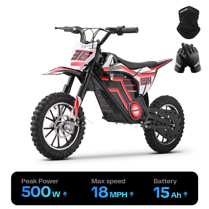 HoverHearts DZ008 Electric Dirt Bike 18 MPH (Max Speed) E-Bike Max Load 165 LBS