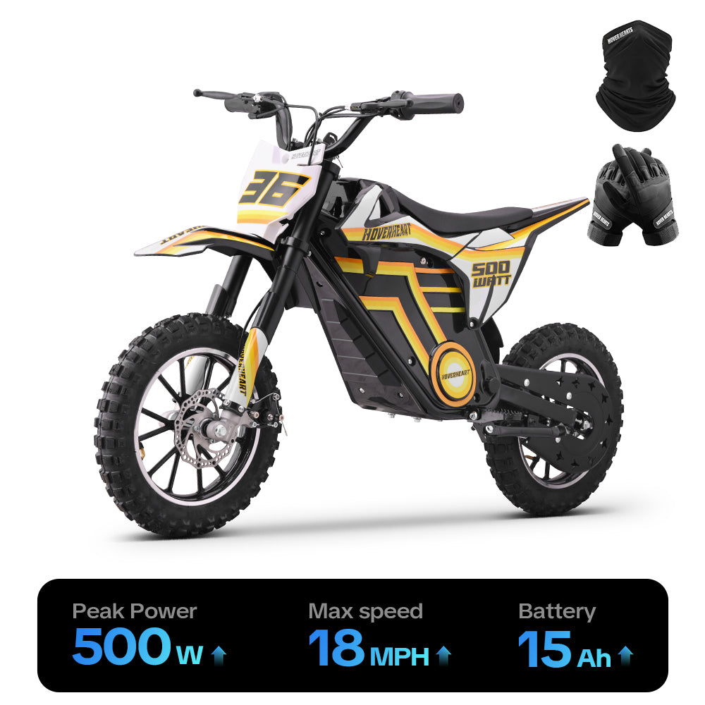 HoverHearts DZ008 Electric Dirt Bike 18 MPH (Max Speed) E-Bike Max Load 165 LBS