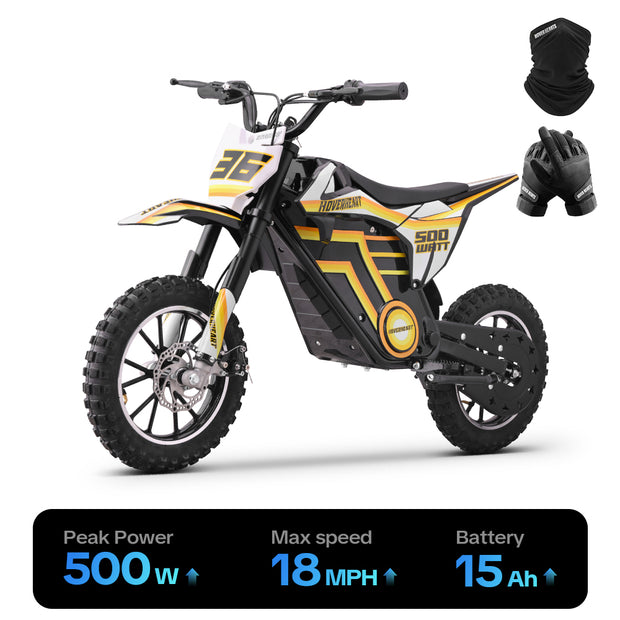 HoverHearts DZ008 Electric Dirt Bike 18 MPH (Max Speed) E-Bike Max Load 165 LBS